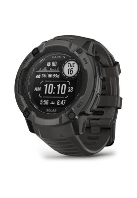 Смарт-годинник Garmin Instinct 2X Solar з силіконовим ремінцем кольору графіт