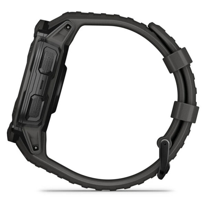Смарт-годинник Garmin Instinct 2X Solar з силіконовим ремінцем кольору графіт