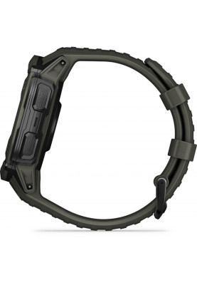 Тактичний годинник Garmin Instinct 2X Solar Tactical Edition – Black з чорним силіконовим ремінцем