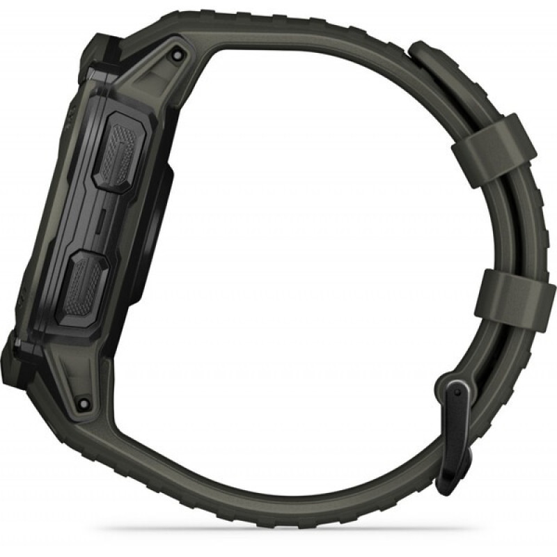 Тактичний годинник Garmin Instinct 2X Solar Tactical Edition – Black з чорним силіконовим ремінцем