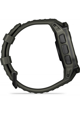 Тактичний годинник Garmin Instinct 2X Solar Tactical Edition – Black з чорним силіконовим ремінцем