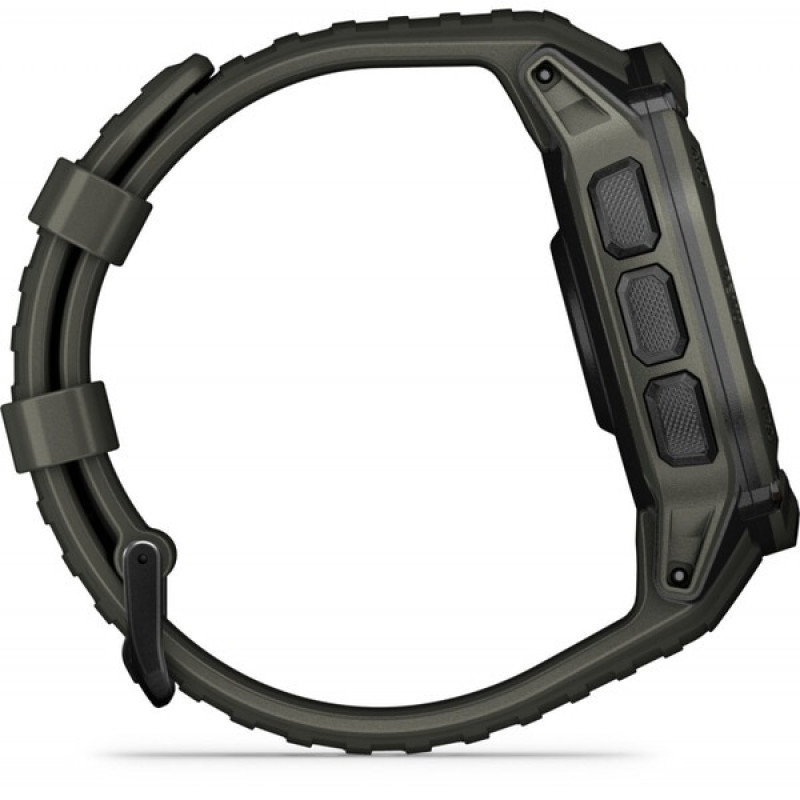 Тактичний годинник Garmin Instinct 2X Solar Tactical Edition – Black з чорним силіконовим ремінцем