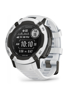 Смарт-годинник Garmin Instinct 2X Solar з білим силіконовим ремінцем