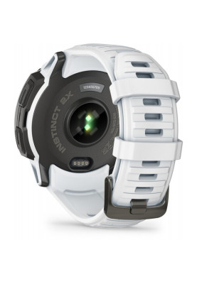 Смарт-годинник Garmin Instinct 2X Solar з білим силіконовим ремінцем