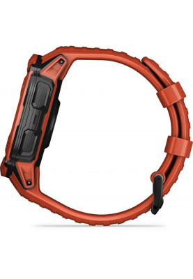 Смарт-годинник Garmin Instinct 2X Solar з червоним силіконовим ремінцем