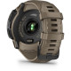 Тактичний годинник Garmin Instinct 2X Solar Tactical Edition – Coyote Tan з коричневим силіконовим ремінцем