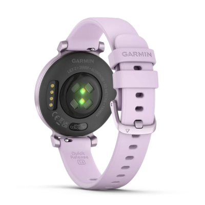 Смарт-годинник Garmin Lily 2 бузковий металік з силіконовим ремінцем світло-фіолетового кольору