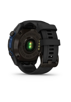 Смарт-годинник Garmin Descent Mk3i 43 мм сірий карбон DLC титановий з чорним силіконовим ремінцем