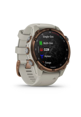Смарт-годинник Garmin Descent Mk3i 43 мм бронзовий PVD титановий з силіконовим ремінцем кольору французький сірий