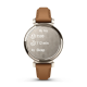 Смарт-годинник Garmin Lily 2 Classic кремове золото з коричневим шкіряним ремінцем