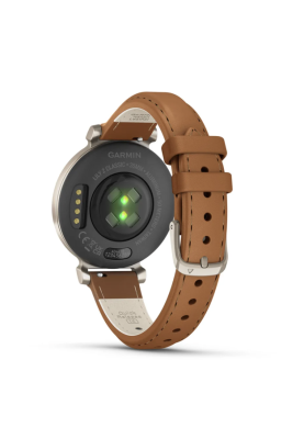 Смарт-годинник Garmin Lily 2 Classic кремове золото з коричневим шкіряним ремінцем