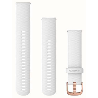 Ремінець Garmin Quick Release vivomove Style 20mm Silicone Rose Gold-White