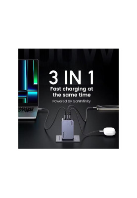 Зарядний пристрій UGREEN X757 Nexode Pro GaN Fast Charger Set 100W EU