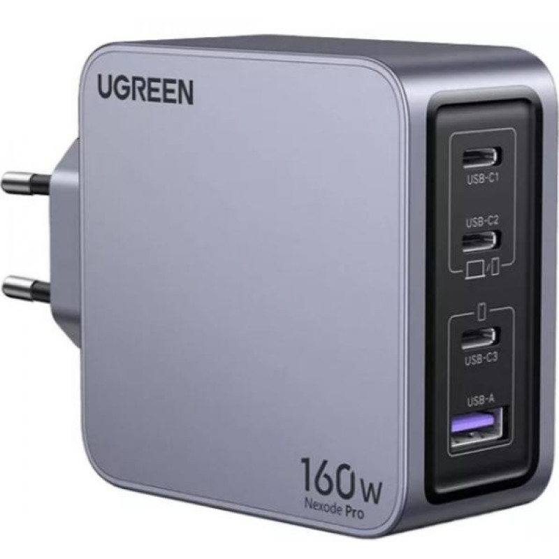 Зарядний пристрій UGREEN Nexode Pro X763 GaN 160W Gray