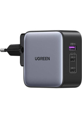 Мережевий зарядний пристрій UGREEN 65W GaN Nexode CD296 Gray
