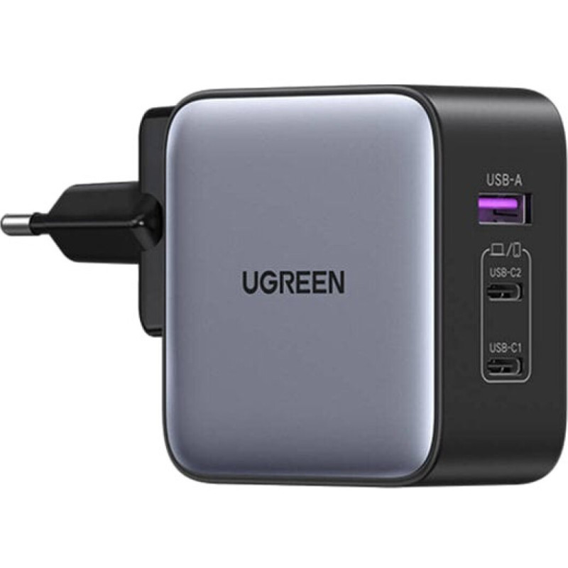 Мережевий зарядний пристрій UGREEN 65W GaN Nexode CD296 Gray