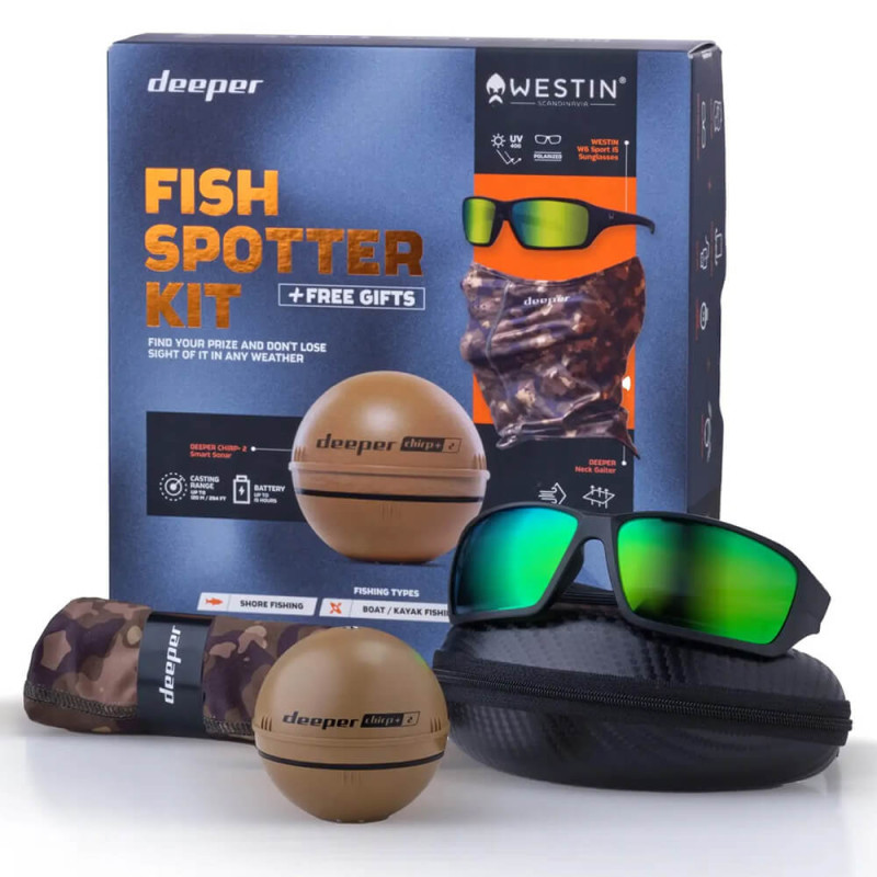 Deeper CHIRP+ 2.0 Wi-Fi+GPS (Діпер Чірп+ 2) бездротовий ехолот + Fish Spotter Kit 2023