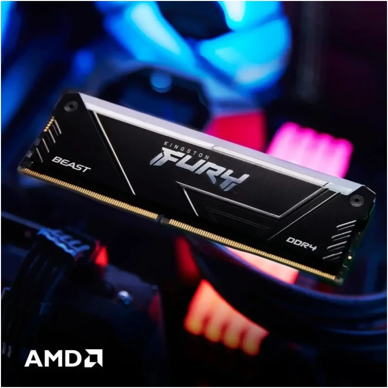 Модуль пам'яті Kingston Fury Beast RGB Black DDR4-3200 16GB CL16-18-18 1.35V