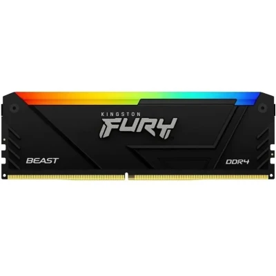 Модуль пам'яті Kingston Fury Beast RGB Black DDR4-3200 16GB CL16-18-18 1.35V Модуль пам'яті Kingston Fury Beast RGB Black DDR4-3200 16GB CL16-18-18 1.35V