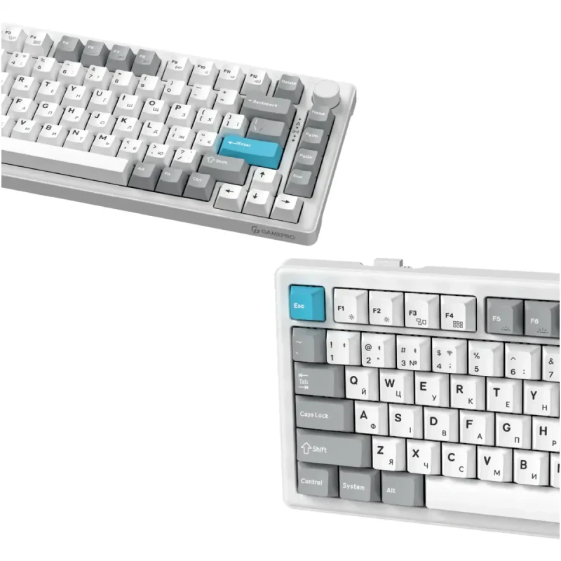 Клавіатура GamePro Asgard Yord Keychron Super Red Switch Wireless/Bluetooth/USB-C White (MK266WH)