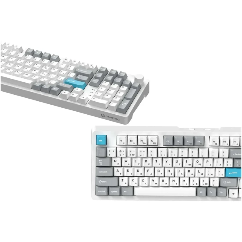 Клавіатура GamePro Asgard Drakkar Keychron Super Red Switch Wireless/Bluetooth/USB-C White (MK305WH)