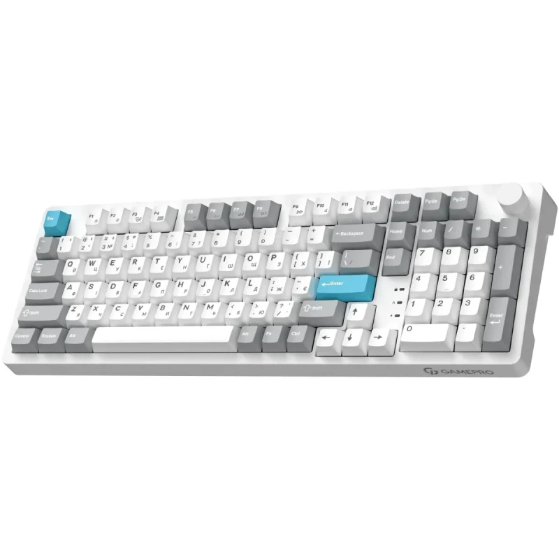 Клавіатура GamePro Asgard Drakkar Keychron Super Red Switch Wireless/Bluetooth/USB-C White (MK305WH)