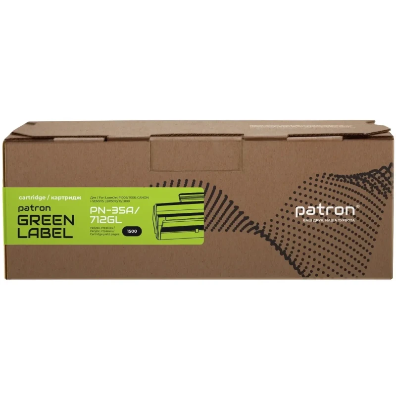 Картридж Patron HP LJ CB435A/CANON 712 GREEN Label (PN-35A/712GL)