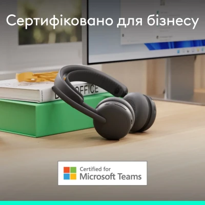 Навушники Logitech Zone Wireless 2 ES for Business Graphite TEAMS version with receiver (981-001493)