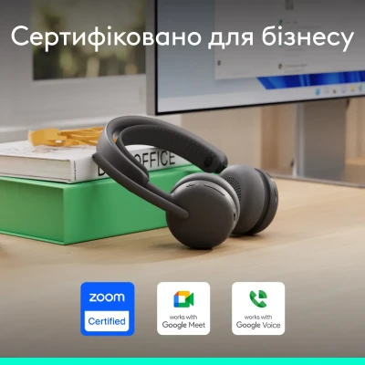 Навушники Logitech Zone Wireless 2 ES for Busines Graphite UC version (981-001498) Навушники Logitech Zone Wireless 2 ES for Busines Graphite UC version (981-001498)