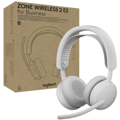 Навушники Logitech Zone Wireless 2 ES for Business Off-White TEAMS version with receiver (981-001520)