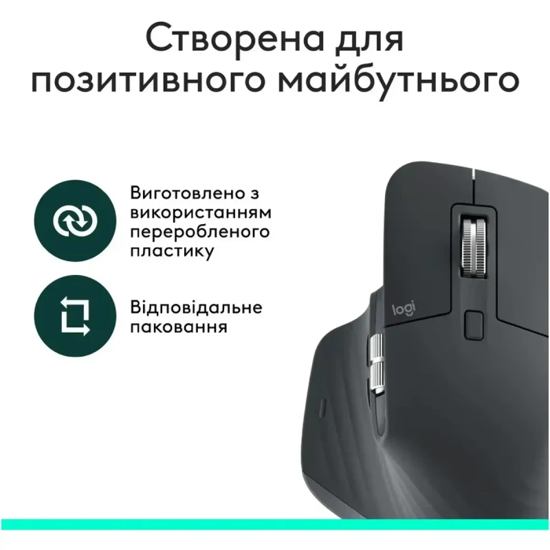 Мишка Logitech MX Master 3S Performance Wireless/Bluetooth Graphite (910-007501)