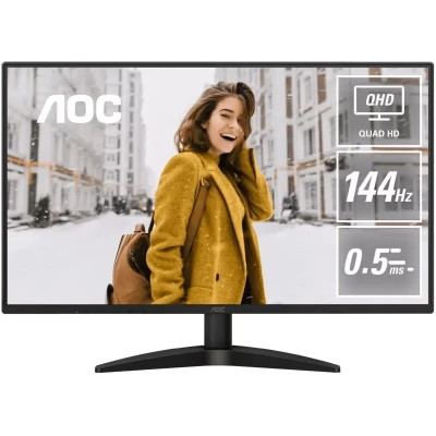 Монітор 27" AOC Q27B36X (2K) 2560x1440 IPS 144Hz 0,5ms, 300cd/m², Adaptive Sync, HDMI, DisplayPort