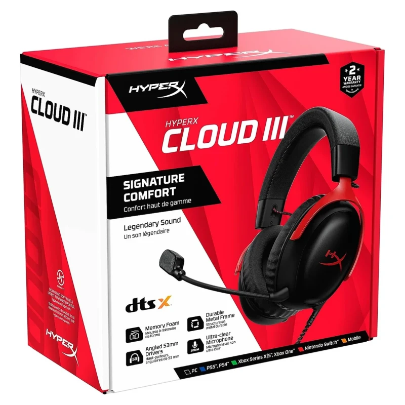 Навушники HyperX Cloud III Black-Red (727A9AA)