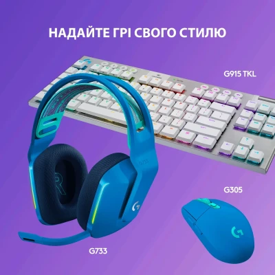 Навушники Logitech G733 Lightspeed Wireless RGB Gaming Headset Blue (981-000943) Навушники Logitech G733 Lightspeed Wireless RGB Gaming Headset Blue (981-000943)
