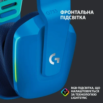 Навушники Logitech G733 Lightspeed Wireless RGB Gaming Headset Blue (981-000943) Навушники Logitech G733 Lightspeed Wireless RGB Gaming Headset Blue (981-000943)