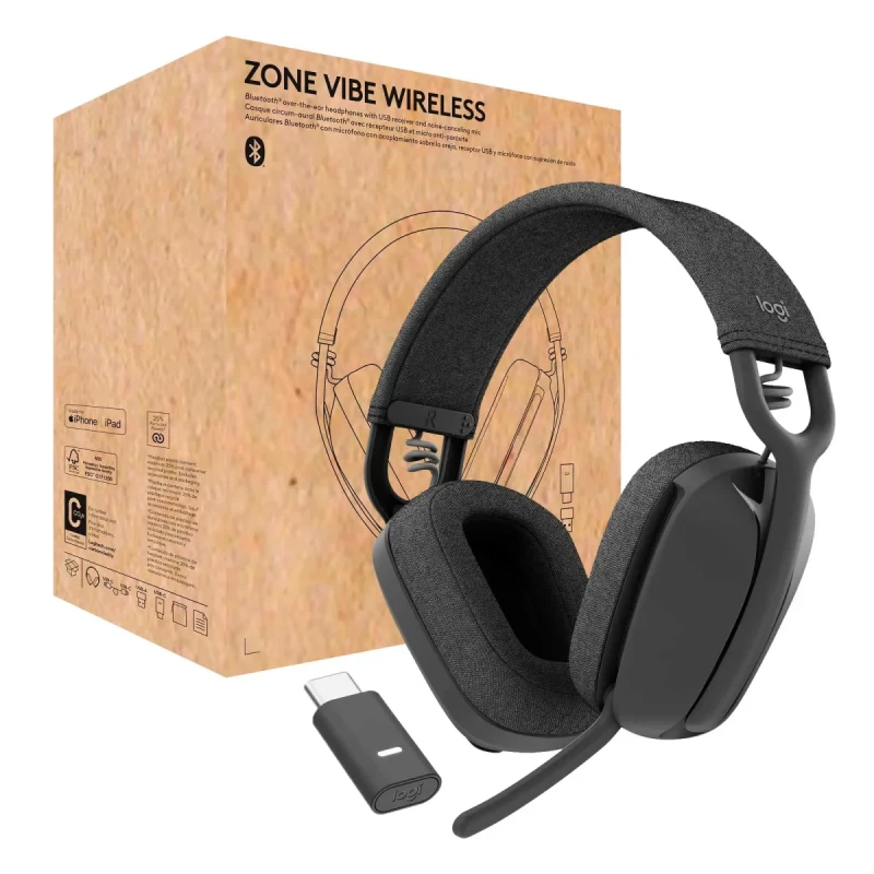 Навушники Logitech Zone Vibe Wireless MS Graphite (981-001157)