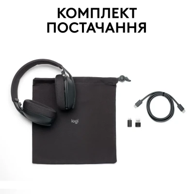 Навушники Logitech Zone Vibe Wireless UC Graphite (981-001199) Навушники Logitech Zone Vibe Wireless UC Graphite (981-001199)