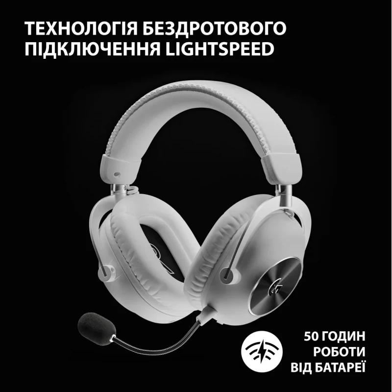 Навушники Logitech G Pro X 2 Lightspeed Wireless White (981-001269)