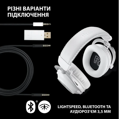 Навушники Logitech G Pro X 2 Lightspeed Wireless White (981-001269) Навушники Logitech G Pro X 2 Lightspeed Wireless White (981-001269)