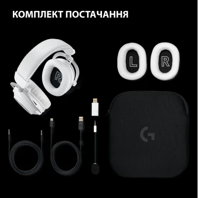 Навушники Logitech G Pro X 2 Lightspeed Wireless White (981-001269) Навушники Logitech G Pro X 2 Lightspeed Wireless White (981-001269)