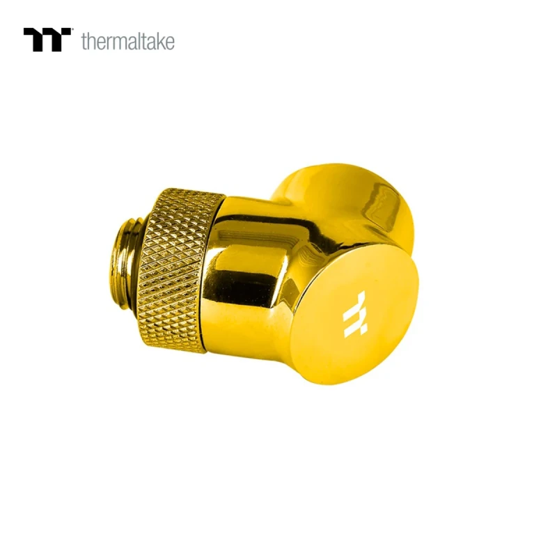 Фітінг Thermaltake Pacific G1/4 90 Degree Adapter - Gold/DIY LCS/Fitting (CL-W268-CU00GD-A)