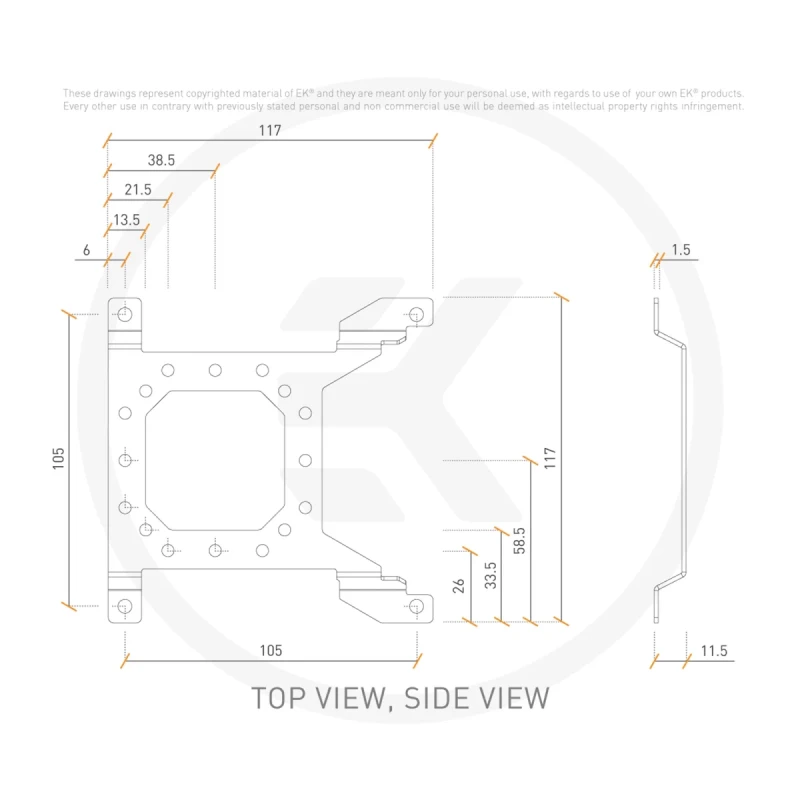 Кріплення EKWB EK-Loop Uni Pump Reservoir Bracket - 120mm