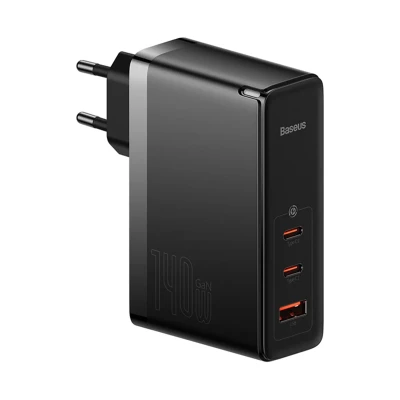 Мережевий ЗП Baseus GaN5 Pro Fast Charger 2C+U 140W EU Black(With Superior Series Fast Charging (CCGP100201 )