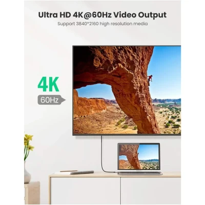 Кабель UGREEN US355 USB-C - USB-C 100W 5A Gen2 1m Black (80150) Кабель UGREEN US355 USB-C - USB-C 100W 5A Gen2 1m Black (80150)