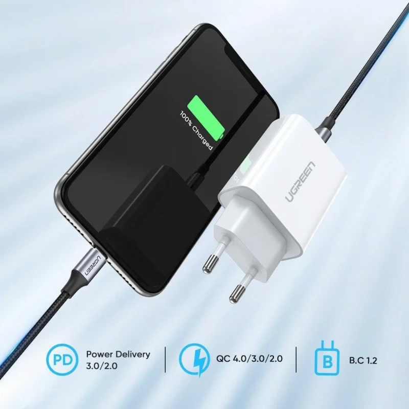 Мережевий ЗП UGREEN CD137 20W USB-C PD White (60450)