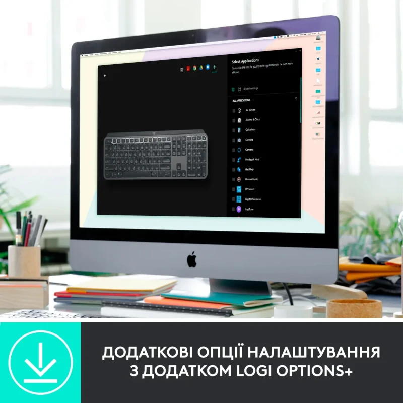 Комплект клавіатура та мишка Logitech MX Keys for Business UA Graphite Gen 2 (920-010933)