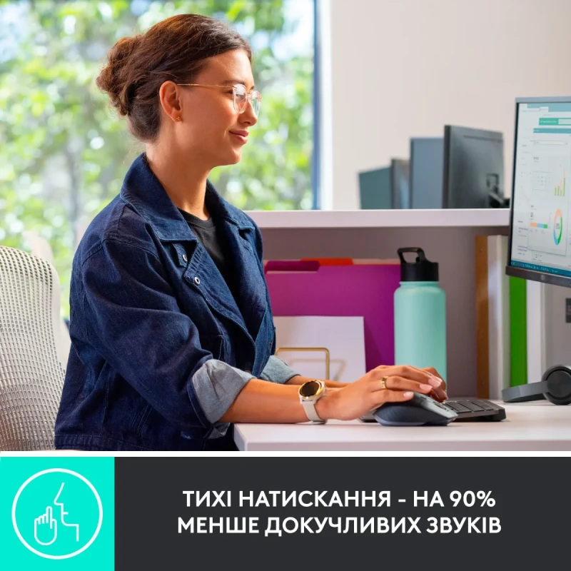 Комплект клавіатура та мишка Logitech MX Keys for Business UA Graphite Gen 2 (920-010933)