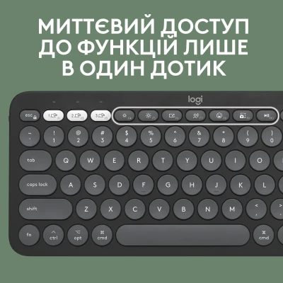 Комплект клавіатура та мишка Logitech Pebble 2 Combo for Mac Tonal Graphite UA (920-012244) Комплект клавіатура та мишка Logitech Pebble 2 Combo for Mac Tonal Graphite UA (920-012244)
