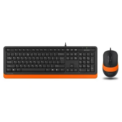 Комплект клавіатура та мишка A4Tech F1010 USB Orange