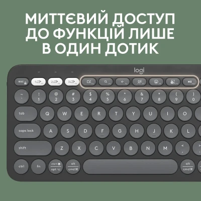Комплект клавіатура та мишка Logitech Pebble 2 Combo Tonal Graphite UA (920-012239) Комплект клавіатура та мишка Logitech Pebble 2 Combo Tonal Graphite UA (920-012239)